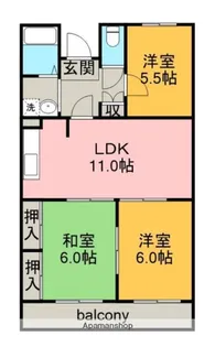 レジデンス高畑【1階】の間取り