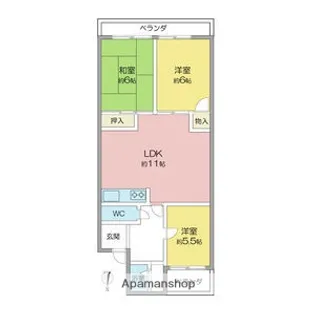 レジデンス高畑【3階】の間取り