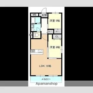 油屋ハイツ中野【3階】の間取り