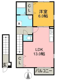 アンプルール リーブル Sanwa【2階】の間取り