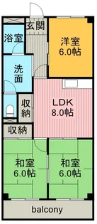 愛清ハイツ【3階】の間取り
