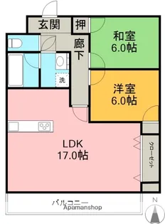 サニーハイツ林【9階】の間取り