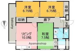 サンライズ千音寺【2階】の間取り