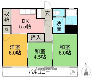 コーポサンモリ【3階】の間取り