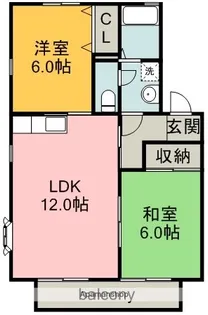 メゾンアムールⅡ【2階】の間取り