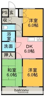 プレステイジ清水【302号室】の間取り