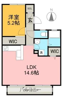 1LDKの間取り画像