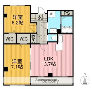 サンテラス【4階】の間取り