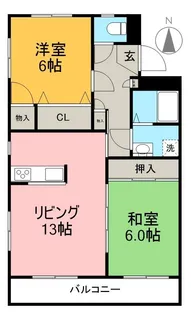 ソレイユ東中島【102号室】の間取り