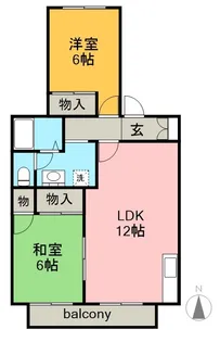 寿梨あハイツ【1階】の間取り