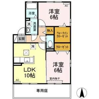メゾン・ヴェール Y・T【1階】の間取り