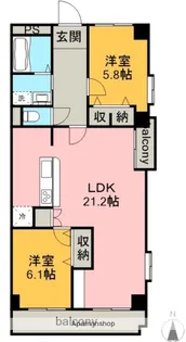 エンポリアム関【3階】の間取り