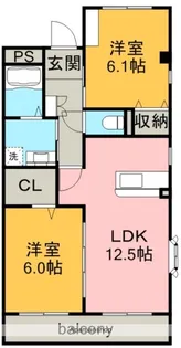 アムールディアコートⅡ【3階】の間取り