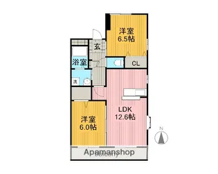 シャトーⅡ【2階】の間取り