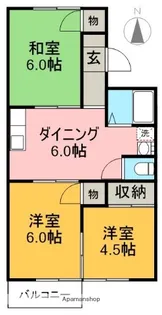 サンハイツタテマツ【2階】の間取り