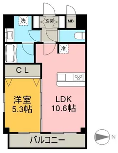 CANAL EAST【2階】の間取り