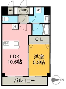 CANAL EAST【3階】の間取り