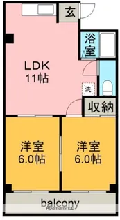 第2リバーサイド清水【1階】の間取り