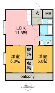 クレールモリ【3階】の間取り