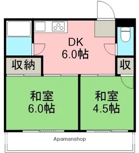 コーポ鈴建【2階】の間取り