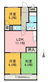 マルサンマンション【3階】の間取り