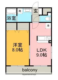 リシェール正保【1階】の間取り