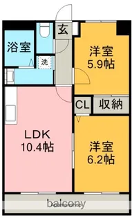 サンパーク春田【4階】の間取り