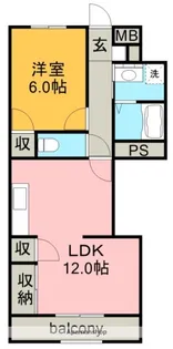 エクセル伏屋【3階】の間取り