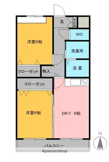 アメニティ八田【1階】の間取り