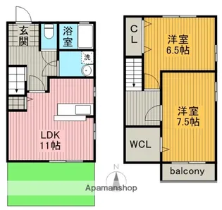 ラ・オト・パント【2階】の間取り