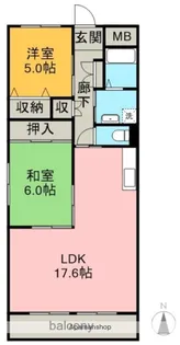 ポートシティ高木Ⅱ【4階】の間取り