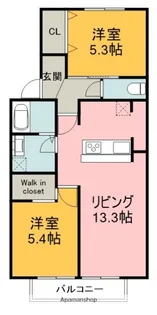 サンライズ【2階】の間取り