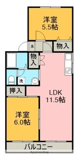 エスポワールヒビツ【2階】の間取り