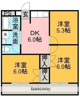 レジデンスオレンジ【3階】の間取り