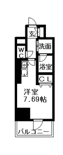 ベレーサ築地口ステーションタワー【803号室】の間取り