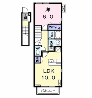 カーサフィオーレ【2階】の間取り