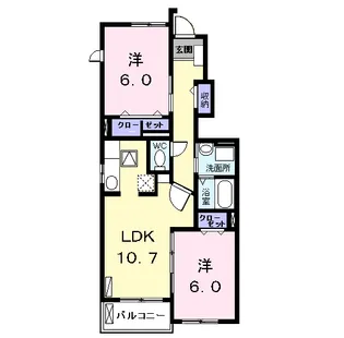 ブルック レジデンスⅠ【1階】の間取り