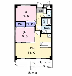 ルピナス・イースト【1階】の間取り