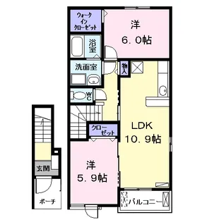 リバー サイド【2階】の間取り