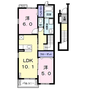 ラフィネ F【2階】の間取り