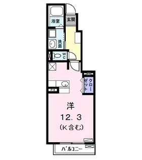 クレア デ メゾン【1階】の間取り