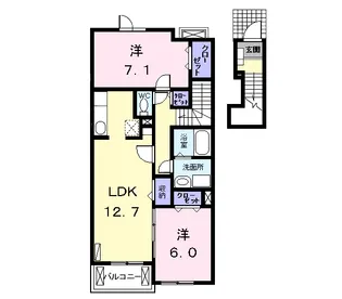 メープル コート【2階】の間取り