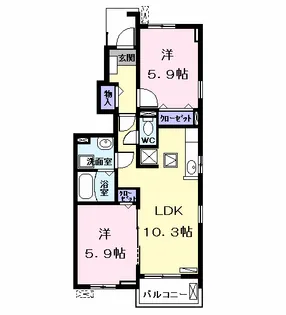 マグノリア Y・M Ⅱ【1階】の間取り