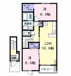 グレイス B【2階】の間取り