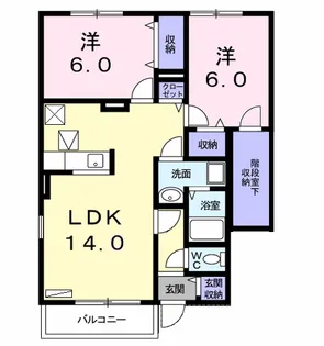 ナゴヤフォレストB【1階】の間取り