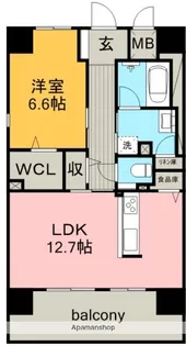 高畑T−2マンション【10階】の間取り