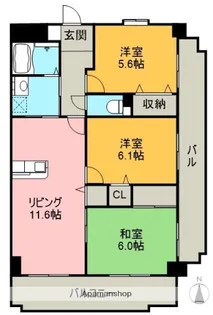 ブリックコート52【4階】の間取り