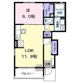 ハート フル ハウス【1階】の間取り