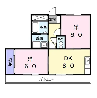 サニーシャトー【2階】の間取り