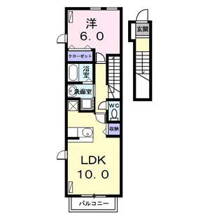 シンフォニアガーデン小本【2階】の間取り